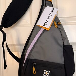 Sherpani Black and Gray Crossbody Bag